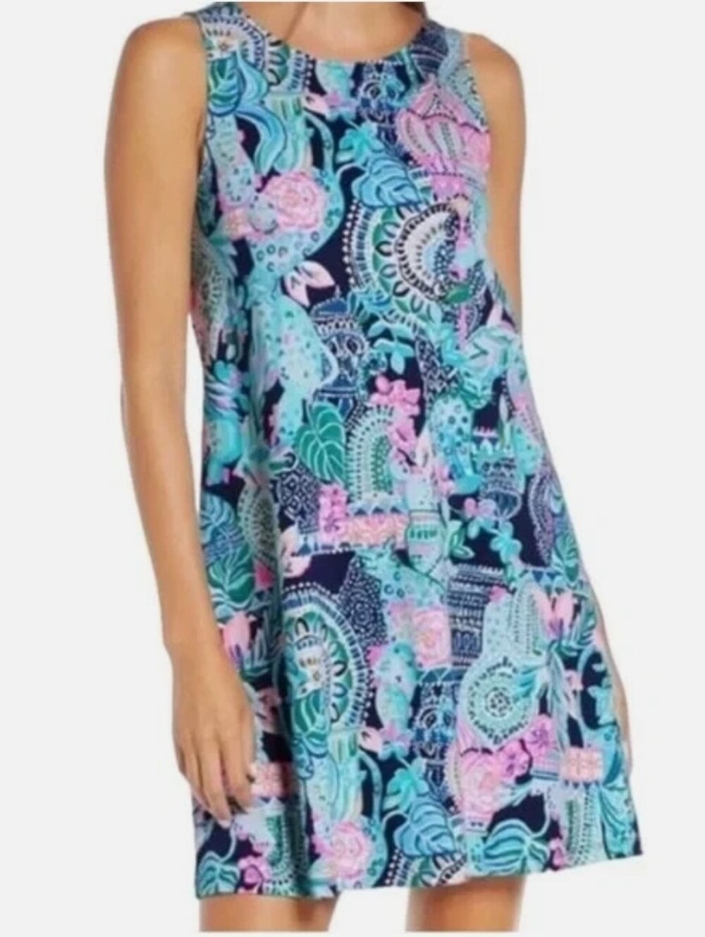 Lilly Pulitzer Kristen Swing Dress "Lookin' Sharp" Print - Size M